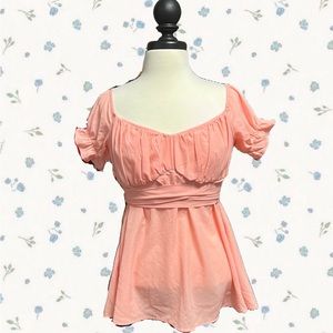 Pink babydoll top.